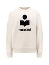 Mikoy Big Logo Cotton Sweatshirt Ecru - ISABEL MARANT - BALAAN 2