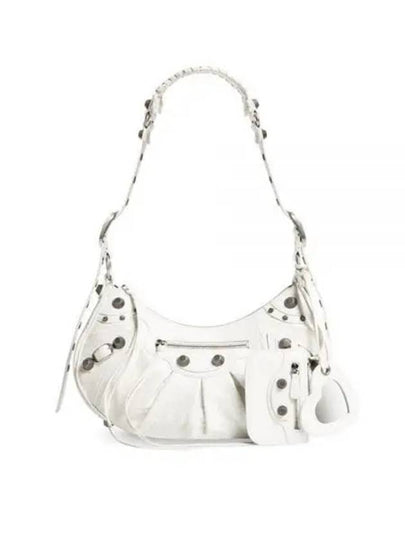 Le Cagole Small Leather Shoulder Bag White - BALENCIAGA - BALAAN 2