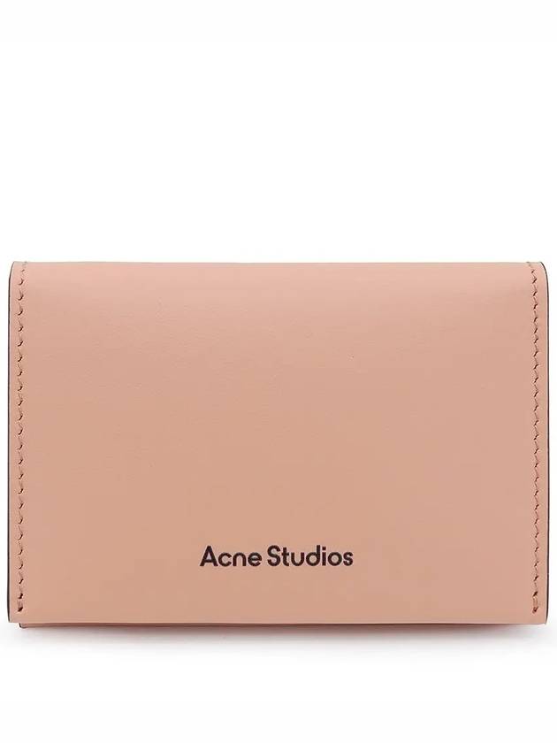 Folded Leather Card Wallet Pink - ACNE STUDIOS - BALAAN 2