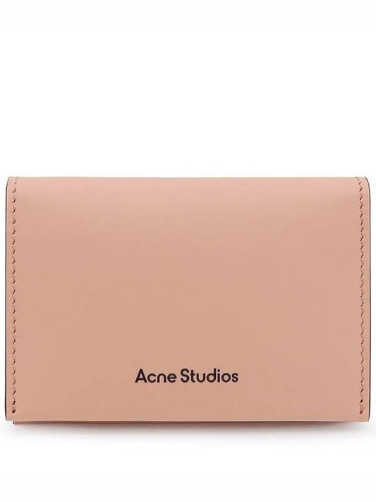 Folded Leather Card Wallet Pink - ACNE STUDIOS - BALAAN 2