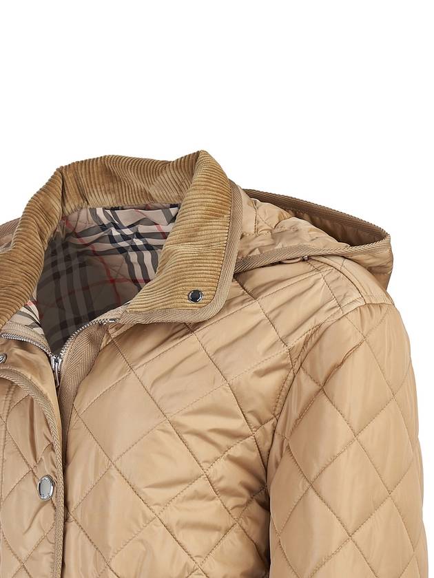 Women's Cropped Quilted Hoodie Jacket Archives Beige - BURBERRY - BALAAN 6