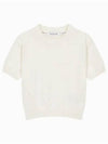 JEANS Women s Ivory Crop Short Sleeve Sweater J224353 YBI - CALVIN KLEIN - BALAAN 2