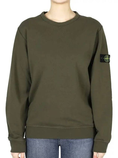 Stone Kids Waffen Patch Crew Neck Sweatshirt Military Green K1S16 6100011S0040 V0054 14A Adult Wearable - STONE ISLAND - BALAAN 1