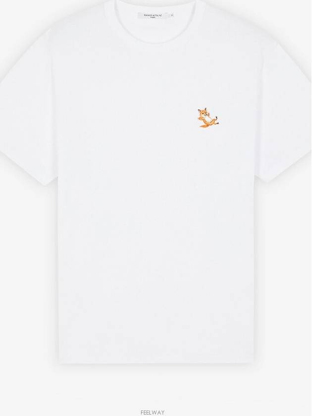 Chillax Fox Patch Classic Short Sleeve T-Shirt White - MAISON KITSUNE - BALAAN 2