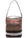 Canvas Check Ashby Shoulder Bag Brown - BURBERRY - BALAAN 5