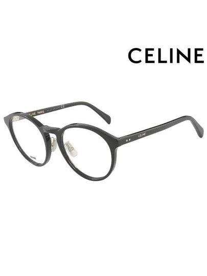 Eyewear Logo Round Acetate Eyeglasses Black - CELINE - BALAAN 2