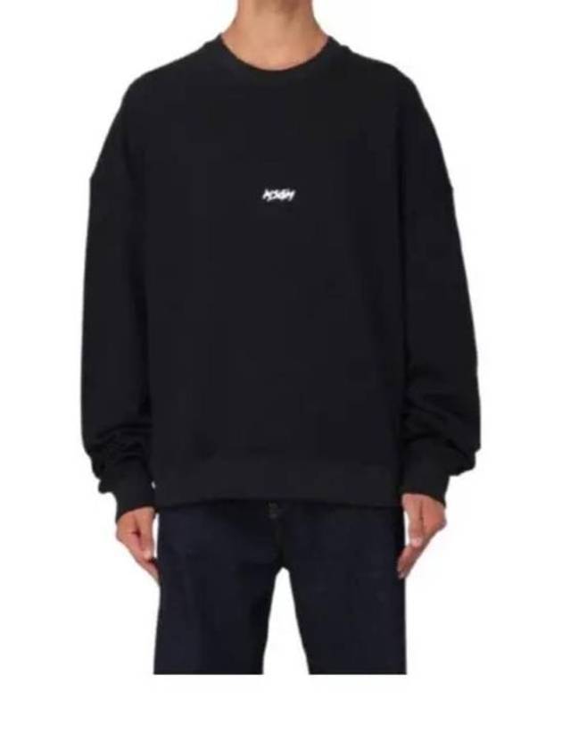 Micro Logo Print Sweatshirt Black - MSGM - BALAAN 2