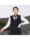 Women s Back Pattern Hooded Full Open Vest X1SVV7361 Autumn Golf Wear - JDX - BALAAN 2