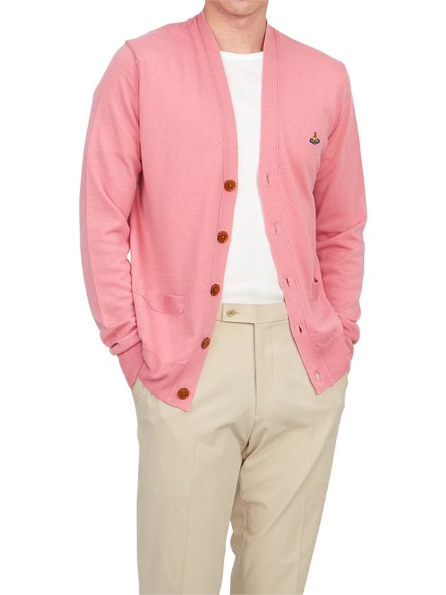 Embroidery Logo Fine Wool Cardigan Pink - VIVIENNE WESTWOOD - BALAAN 6