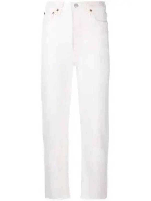 REDONE 70S Stove Pipe Pants Vintage White 1933WSTV27VINTAGEwhite - RE/DONE - BALAAN 1