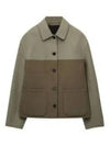 Reversible Workwear Cashmere Wool Jacket Sage - LOEWE - BALAAN 2