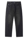 Tapered fit washed denim pants BLACK - BLACKBROWN - BALAAN 1