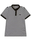 Striped basic golf t-shirt NAVY - WHITEBALL - BALAAN 7