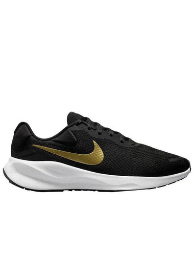 Revolution 7 Black Metallic Gold Wide - NIKE - BALAAN 1