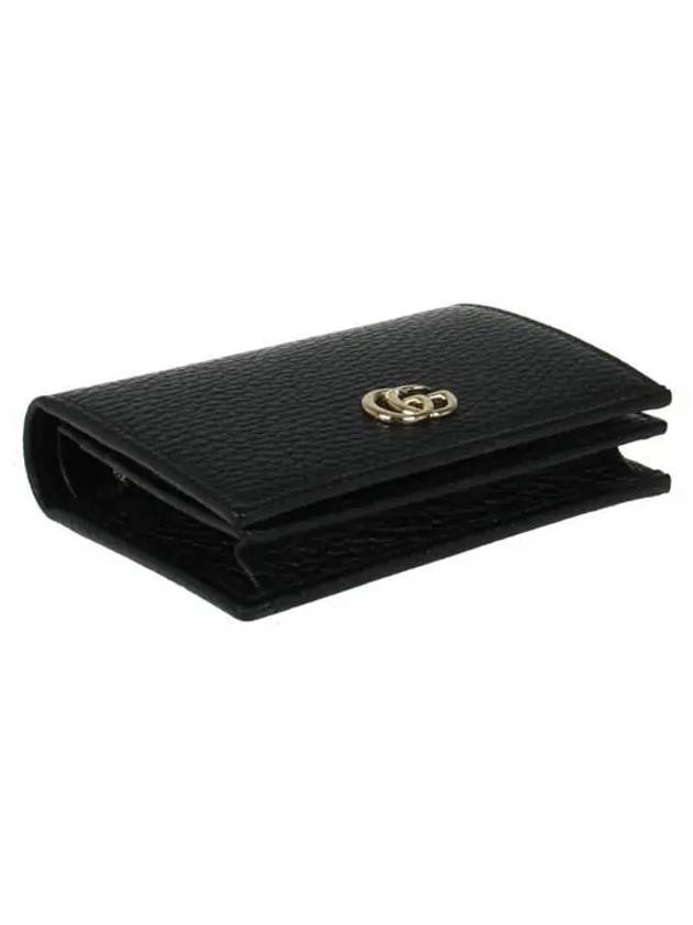 GG Marmont Leather Half Wallet Black - GUCCI - BALAAN 6