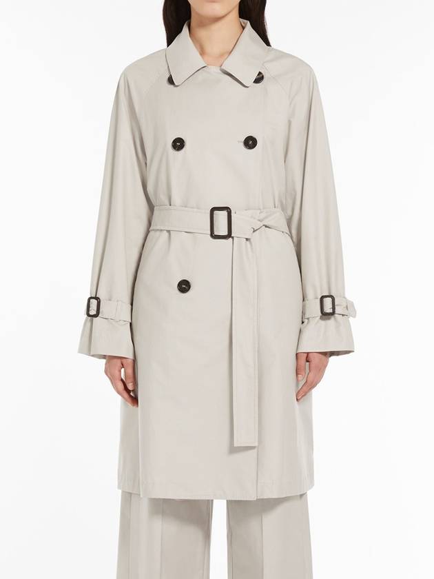 Titrench Cotton Trench Coat Ecru - MAX MARA - BALAAN 2