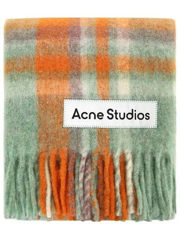 Wool Mohair Muffler Orange Lilac Aqua Blue - ACNE STUDIOS - BALAAN 1