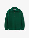 Half zip-up rib knit topgreen - BLONDNINE - BALAAN 1