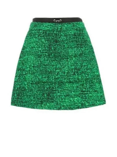 Women's Print Cotton A-Line Skirt Green - MONCLER - BALAAN 2