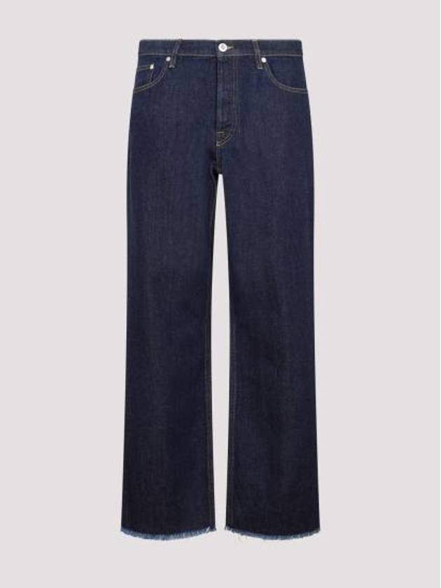 Denim Straight Pants RMTR0147D006A23 29 NAVY BLUE - LANVIN - BALAAN 1