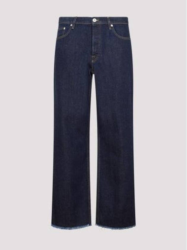 Denim Straight Pants RMTR0147D006A23 29 NAVY BLUE - LANVIN - BALAAN 1