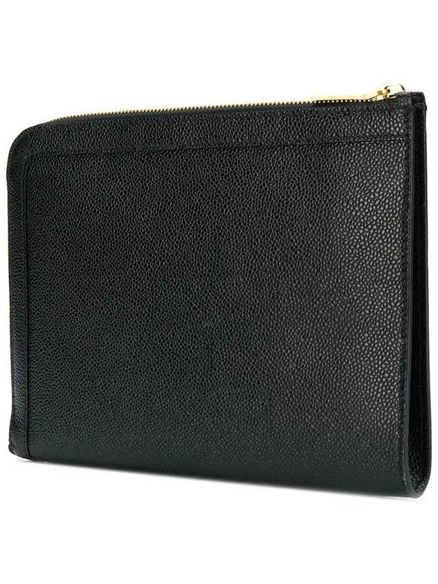 Pebble Minifolio Clutch Bag Black - THOM BROWNE - BALAAN 4