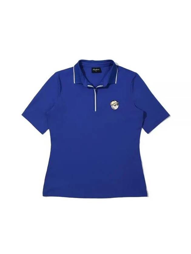 Bucket Polo T-Shirt BLUE WOMAN M3222PTS14BLU - MALBON GOLF - BALAAN 1