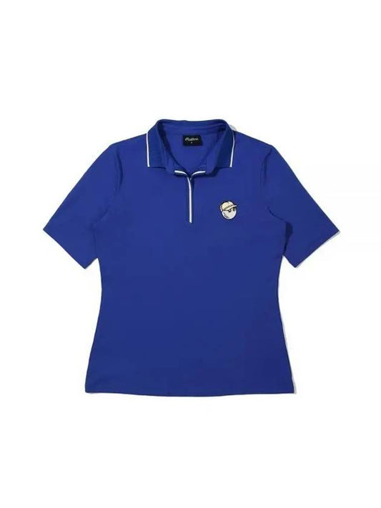 Bucket Polo T-Shirt BLUE WOMAN M3222PTS14BLU - MALBON GOLF - BALAAN 1