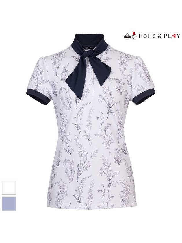 floral pattern scarf collar T-shirtHC2WTS005 - HOLIC&PLAY - BALAAN 2