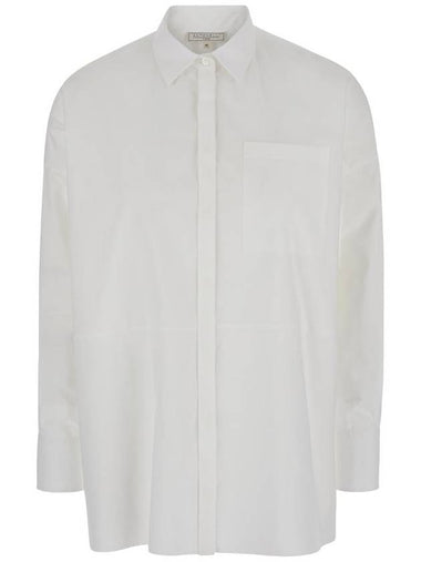 'Armagnac' White Shirt With A Pocket In Cotton Woman - ANTONELLI - BALAAN 1