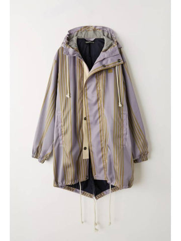 purple hooded fishtail parka - ACNE STUDIOS - BALAAN 1