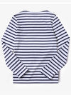 Minquiers Modern Stripe Long Sleeve T-Shirt Neige Marine - SAINT JAMES - BALAAN 3