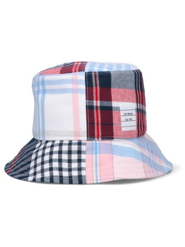 Patchwork Check Bucket Hat - THOM BROWNE - BALAAN 3