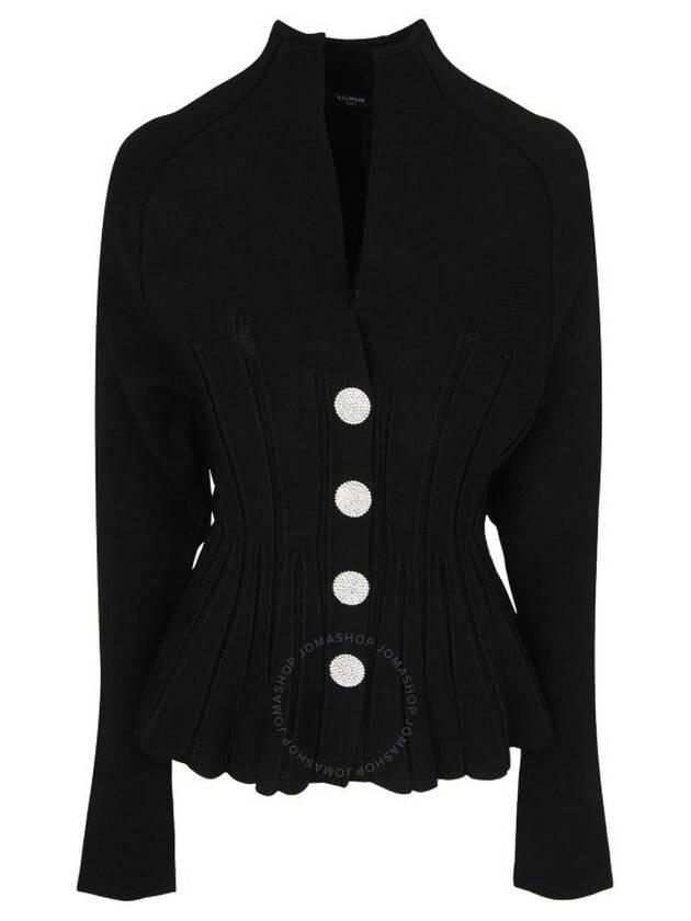 23 fw ribbed viscose PEPLUM cardigan BF0KL121KF13 0PA B0230741339 - BALMAIN - BALAAN 2