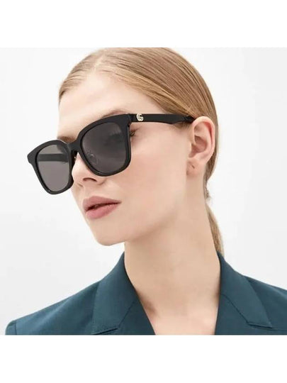 Eyewear Rectangular Frame Asian Fit Sunglasses Black - GUCCI - BALAAN 2