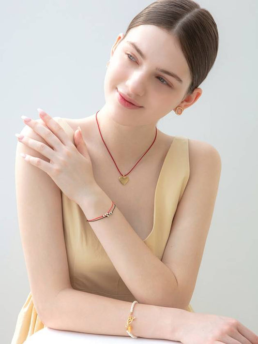 Women Heart Drop Silk Necklace Red - SOSOO - BALAAN 2