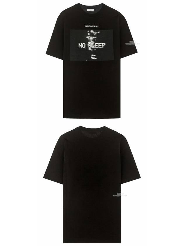 19SS NUS19230 009 Logo Printing Short Sleeve T-Shirt Black Men's T-Shirt TTA - IH NOM UH NIT - BALAAN 5