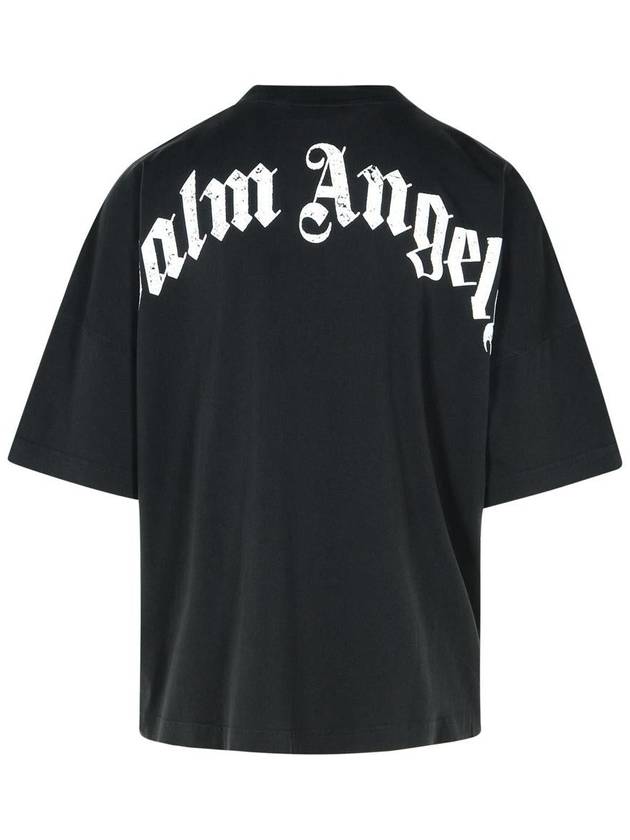 Palm Angels 'Retro' Black Cotton T-Shirt - PALM ANGELS - BALAAN 3