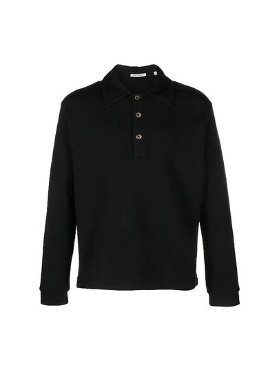 Ile Piquet Polo Knit Top Black - OUR LEGACY - BALAAN 2