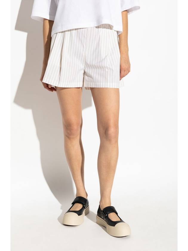 Marni Striped Pattern Shorts, Women's, Cream - MARNI - BALAAN 3