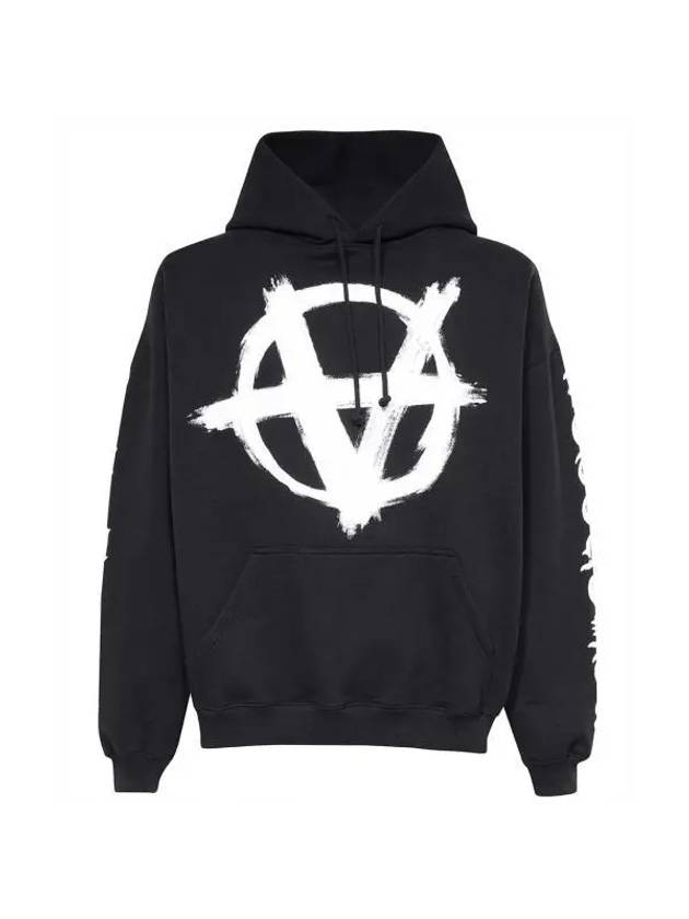 Double Anarchy Logo Hoodie Black - VETEMENTS - BALAAN 1