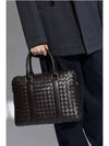 Intrecciato Leather Brief Case Brown - BOTTEGA VENETA - BALAAN 3