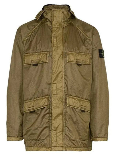 Waffen Rami Flock Hooded Jacket Khaki - STONE ISLAND - BALAAN 2