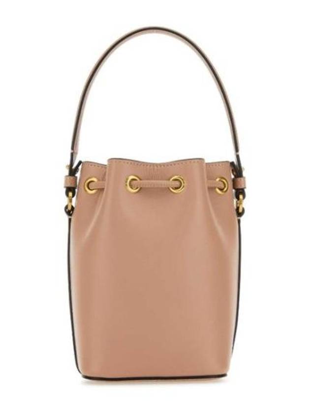 V Logo Signature Nappa Leather Bucket Bag Pink - VALENTINO - BALAAN 4