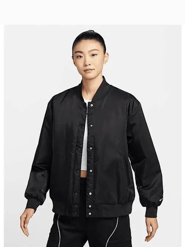 Sportswear Destroyer Oversized Woven Zip-Up Jacket Black - NIKE - BALAAN 2