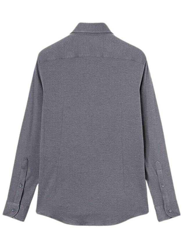 Andrew Cashmere Silk Long Sleeve Shirt Grey - LORO PIANA - BALAAN 3