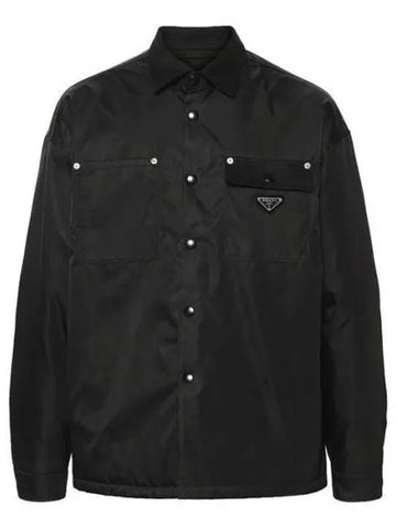 SC796M 1WQ8 Triangle Logo Re Nylon Quilted Shirt Jacket 1052288 - PRADA - BALAAN 1