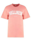 Logo Print Short Sleeve T-Shirt Salmon White Pink - SPORTY & RICH - BALAAN 2