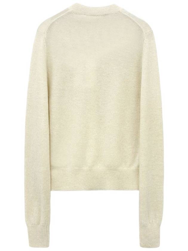 Face Patch Crop Cardigan White - ACNE STUDIOS - BALAAN 3