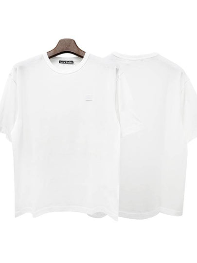 Logo Patch Cotton Short Sleeve T-Shirt White - ACNE STUDIOS - BALAAN 2